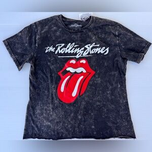 Rolling Stones Tongue Logo Acid Wash T-Shirt Mens Size Large Brand New With Tags